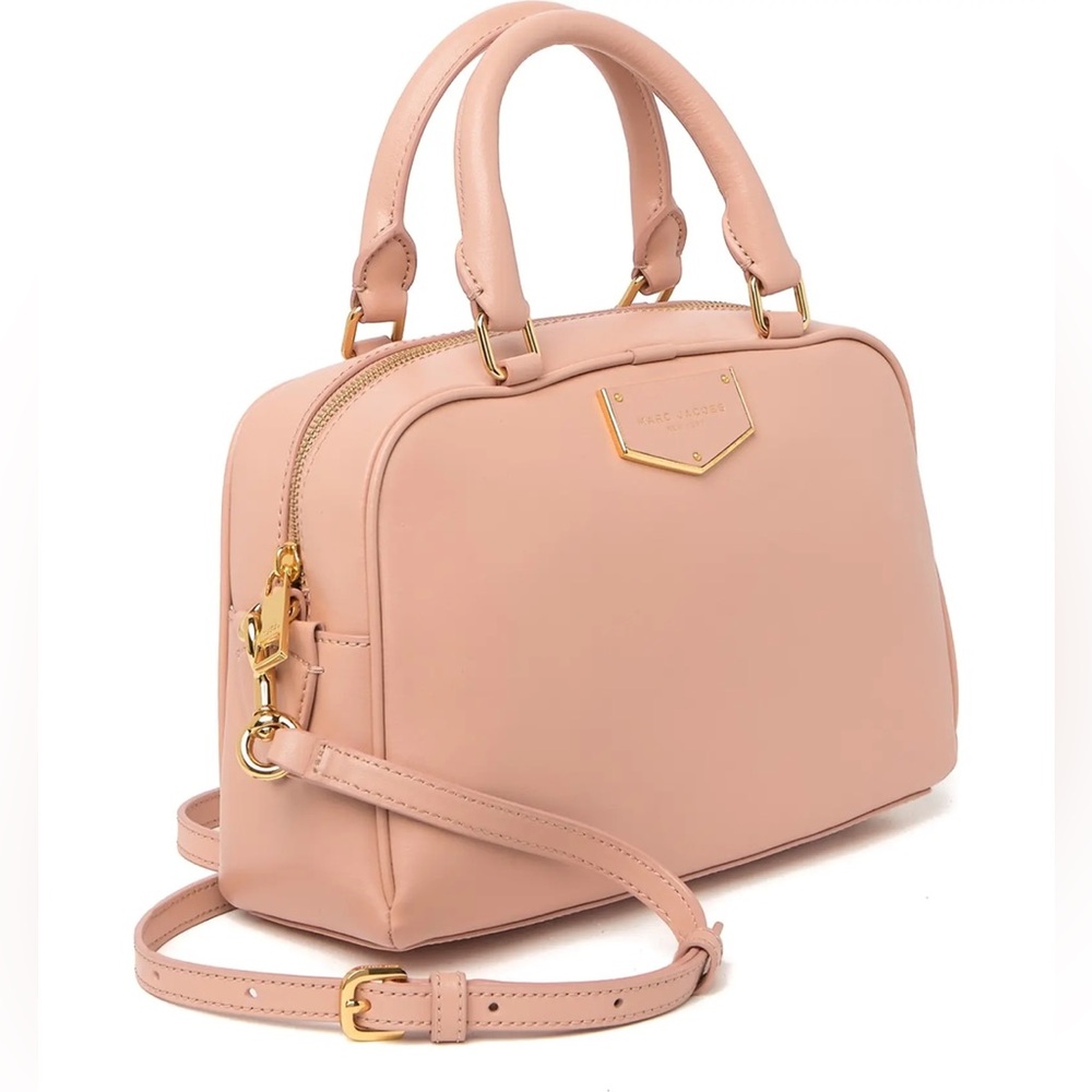 Marc Jacobs Voyager Leather Mini Satchel Cross Body Purse in Ballet Pink 10.5x7